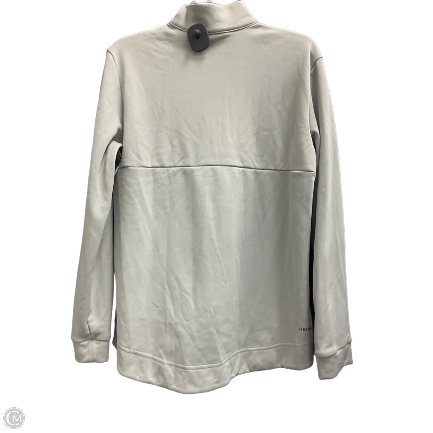 Athletic Top Long Sleeve Crewneck By Adidas In Grey, Size: L