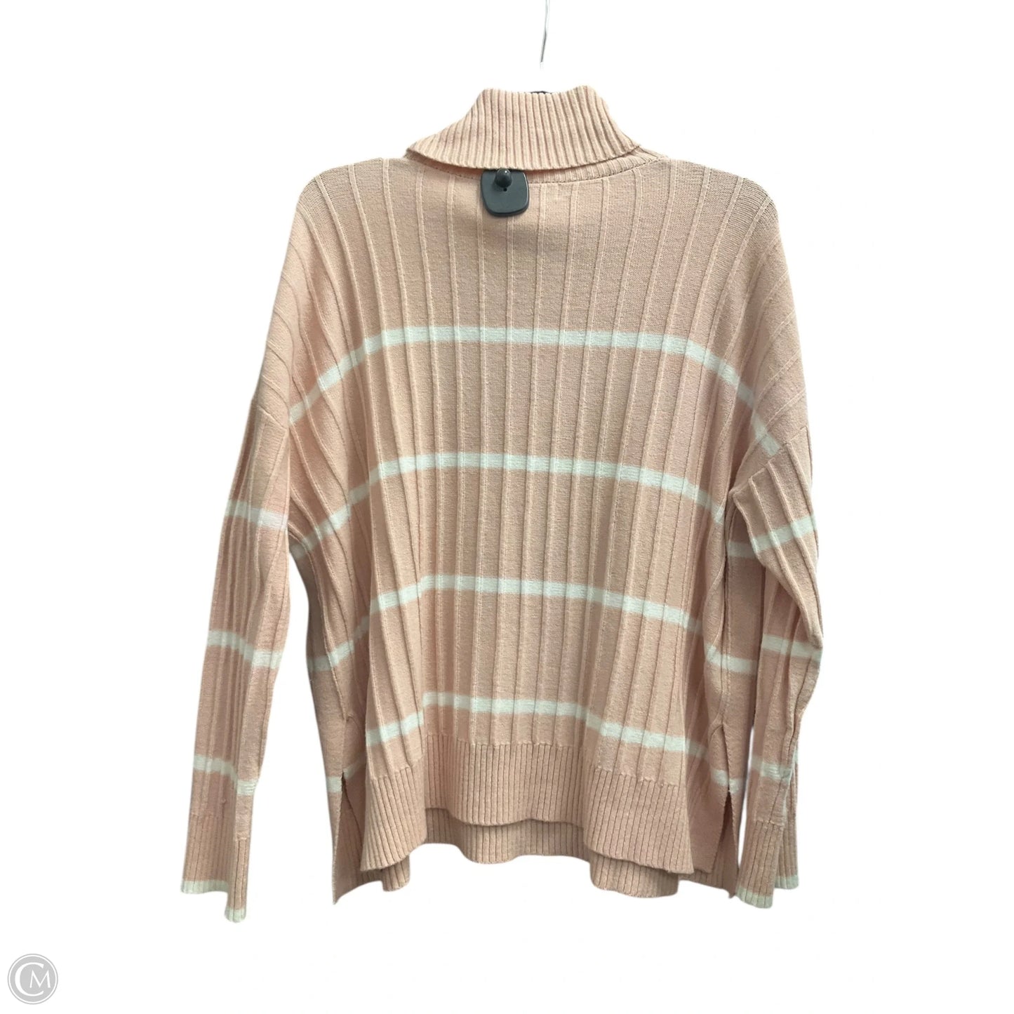 Sweater By Calvin Klein In Pink & White, Size: M