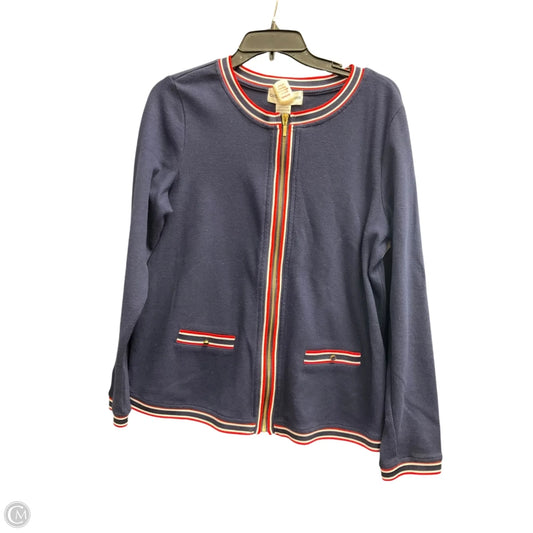 Cardigan By Cathy Daniels In Blue Red & White, Size: M