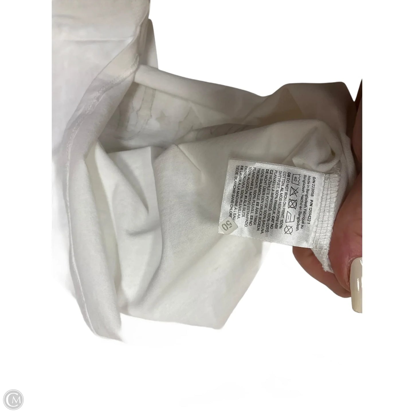 Top Short Sleeve By Divided In White, Size: Xxs