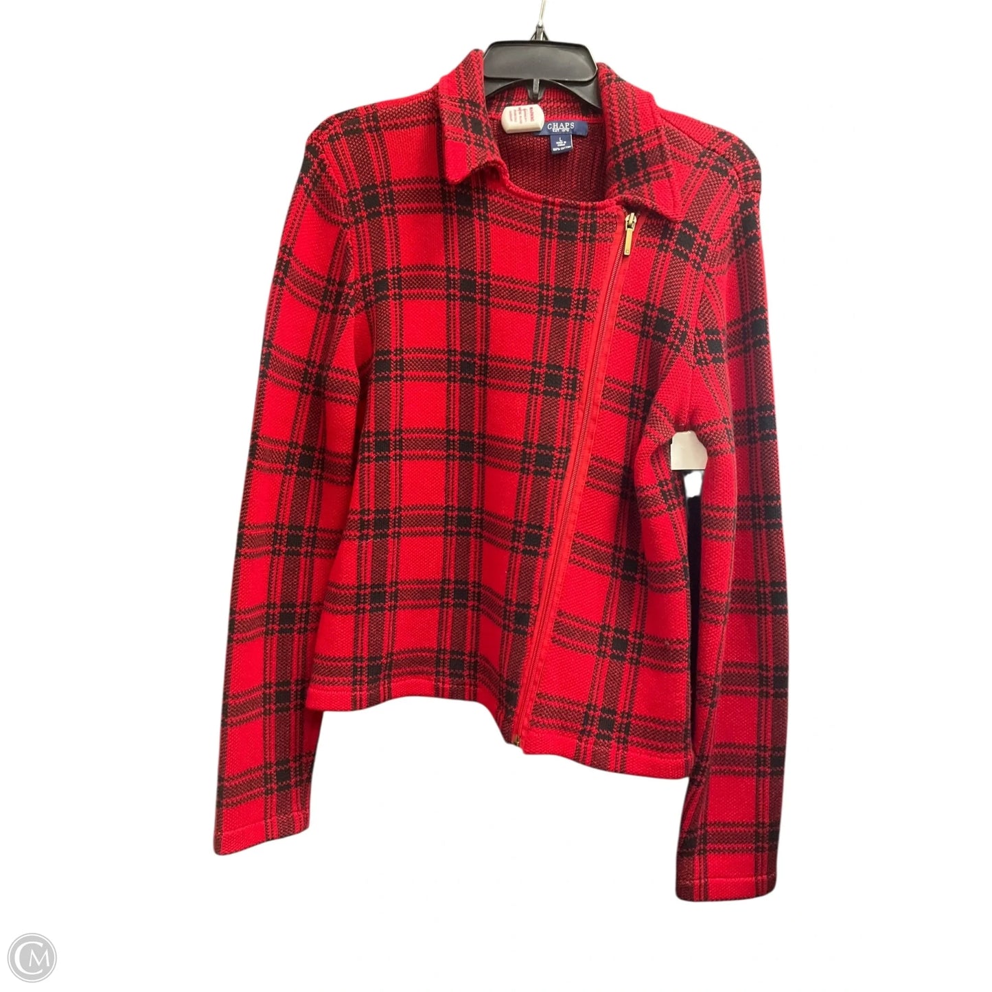 Jacket Other By Chaps In Black & Red, Size: L