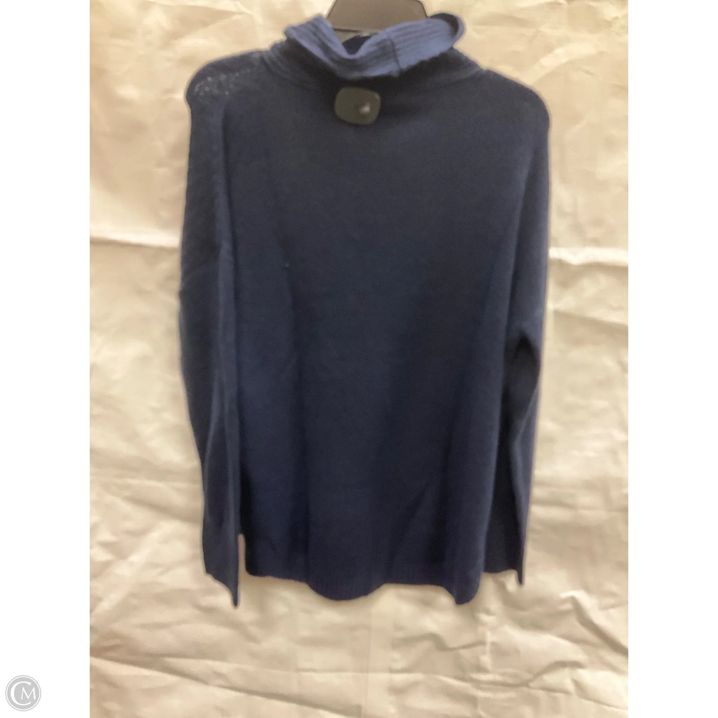 Top Long Sleeve By Como Vintage In Navy, Size: M