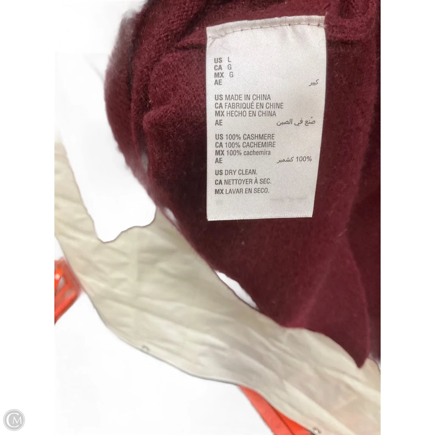 Sweater Cashmere By Charter Club In Maroon, Size: L