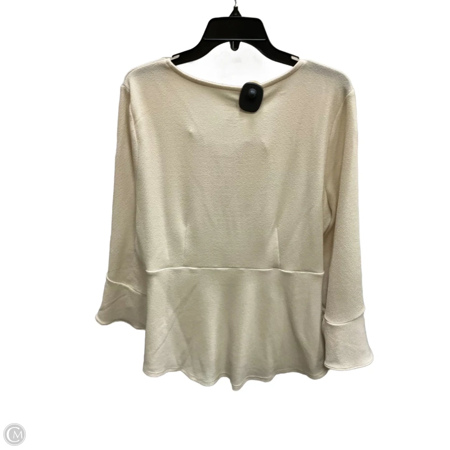 Top Long Sleeve Basic By Chicos In Cream, Size: L