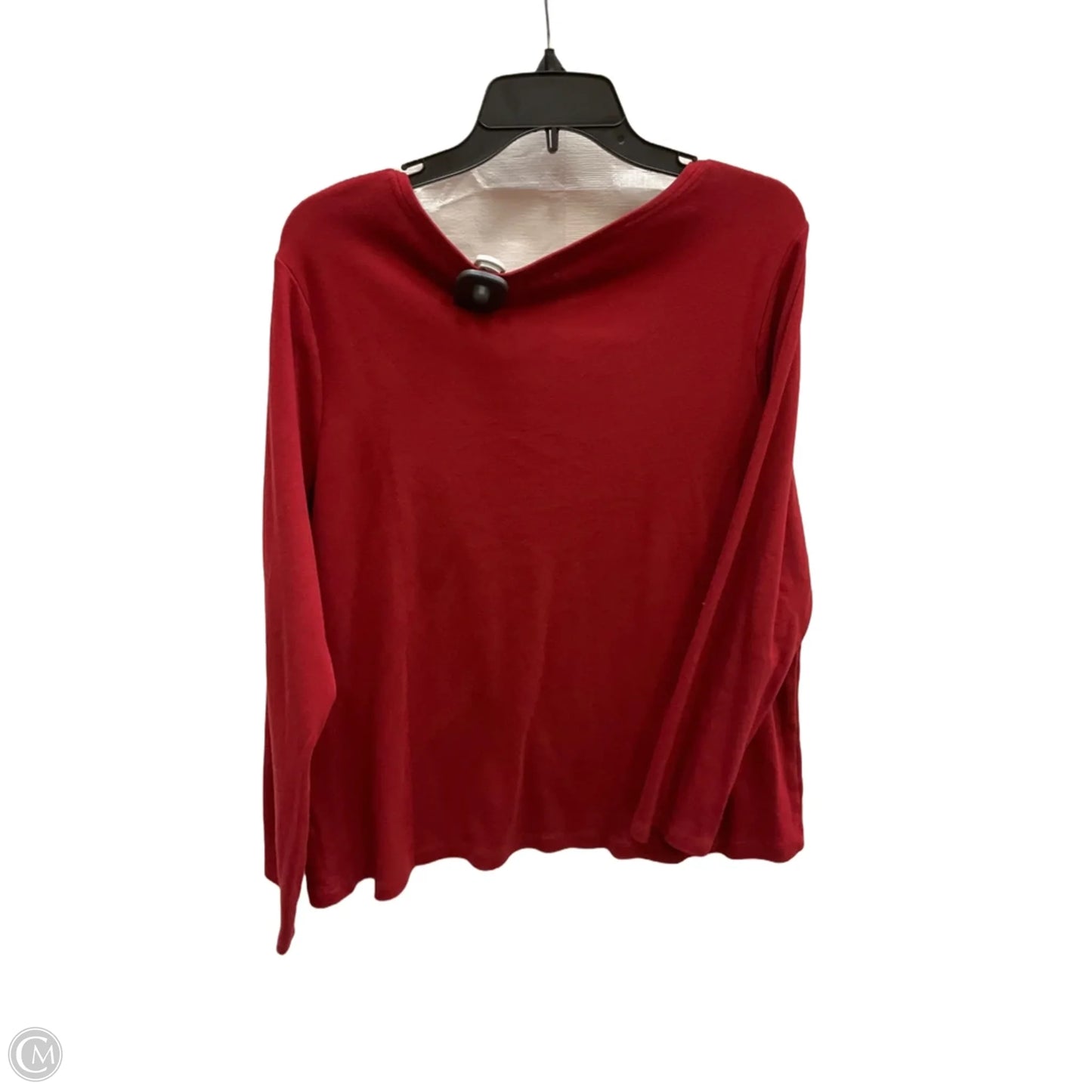 Top Long Sleeve By Croft And Barrow In Red & White, Size: Xxl