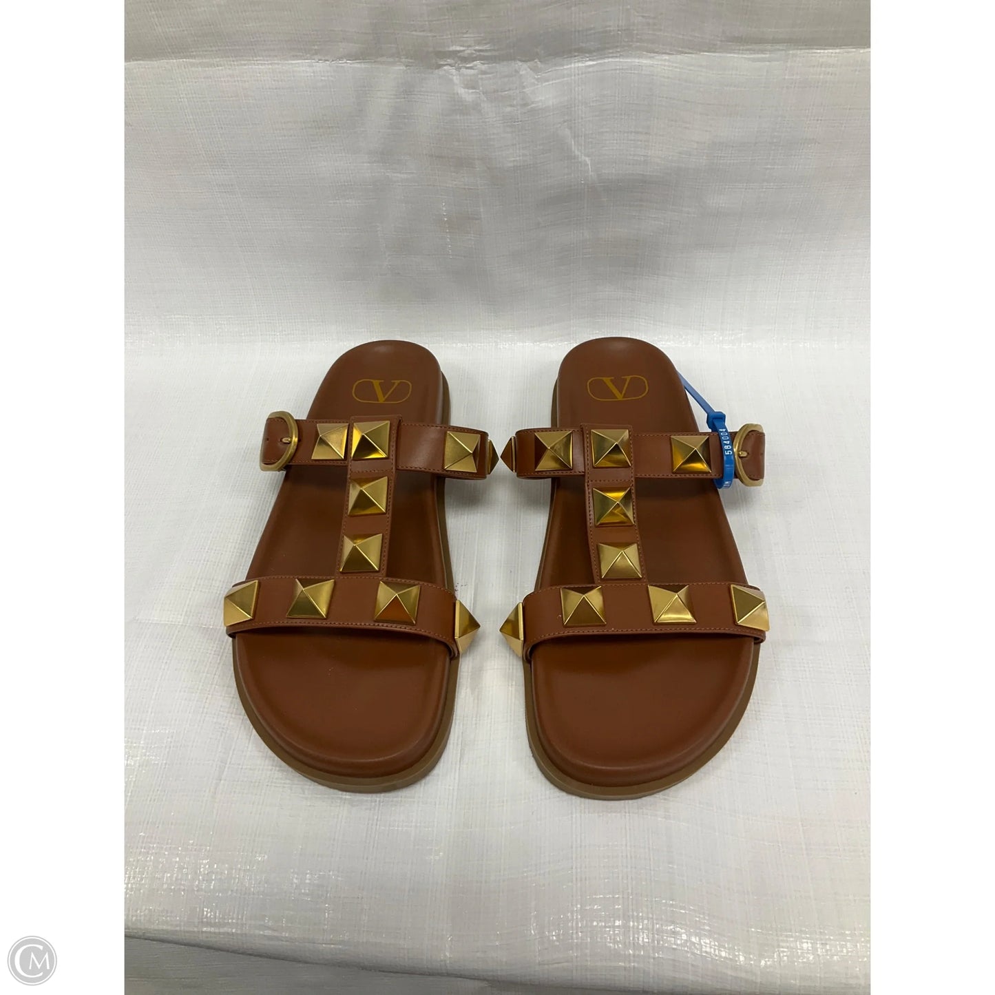 Sandals Luxury Designer By Valentino-garavani In Brown, Size: 7.5