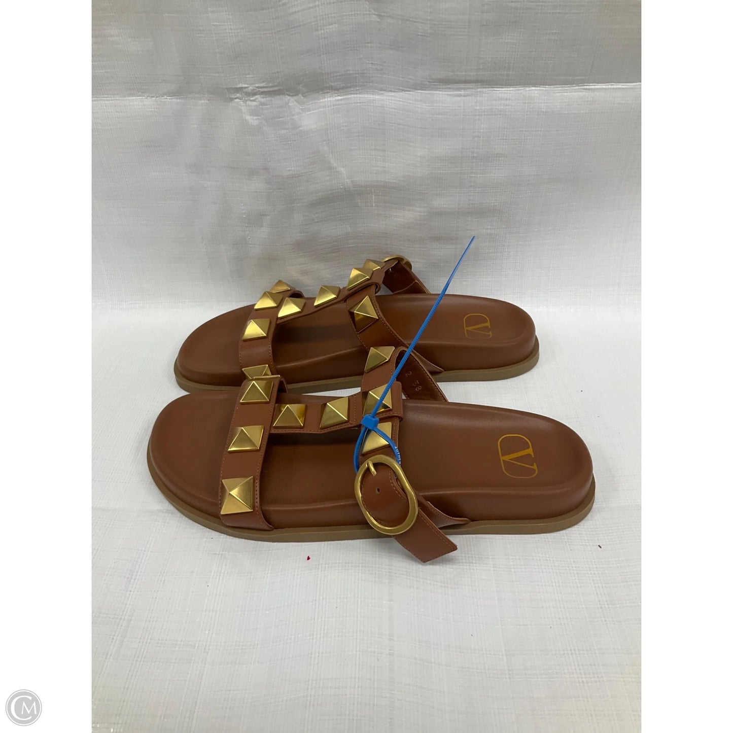Sandals Luxury Designer By Valentino-garavani In Brown, Size: 7.5