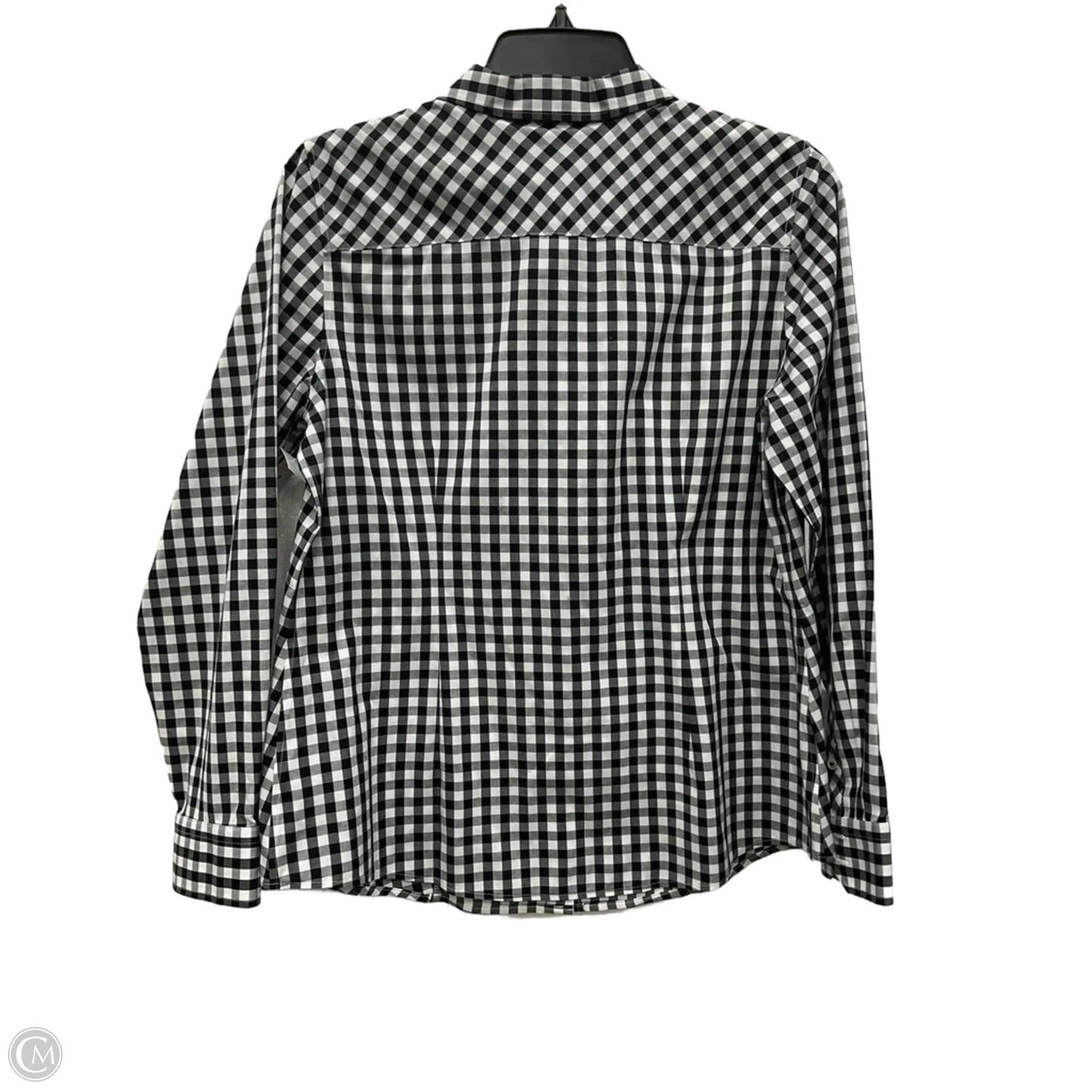 Blouse Long Sleeve By Talbots In Black & White, Size: Mp