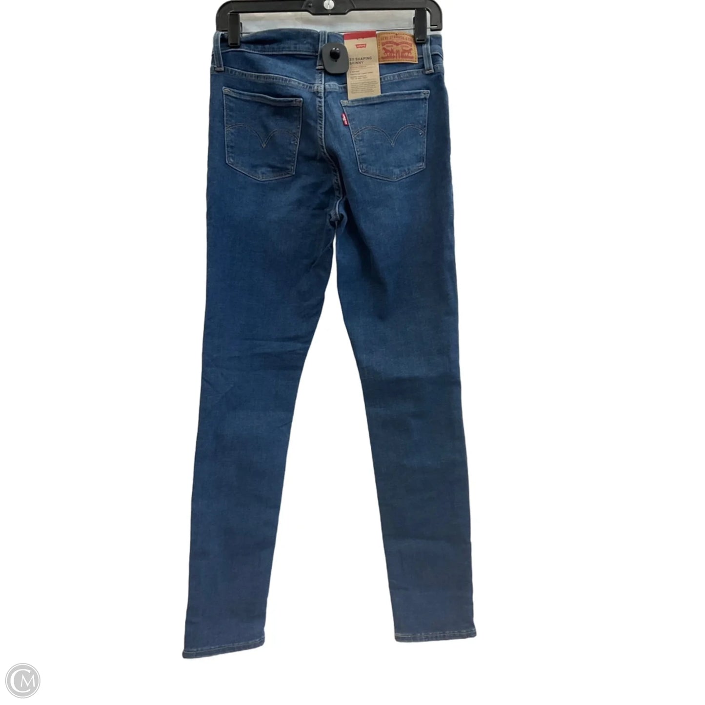Jeans Skinny By Levis In Blue Denim, Size: 4