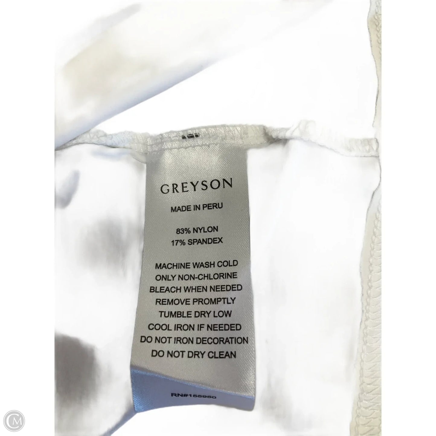 Athletic Top Short Sleeve By Cma In White, Size: M