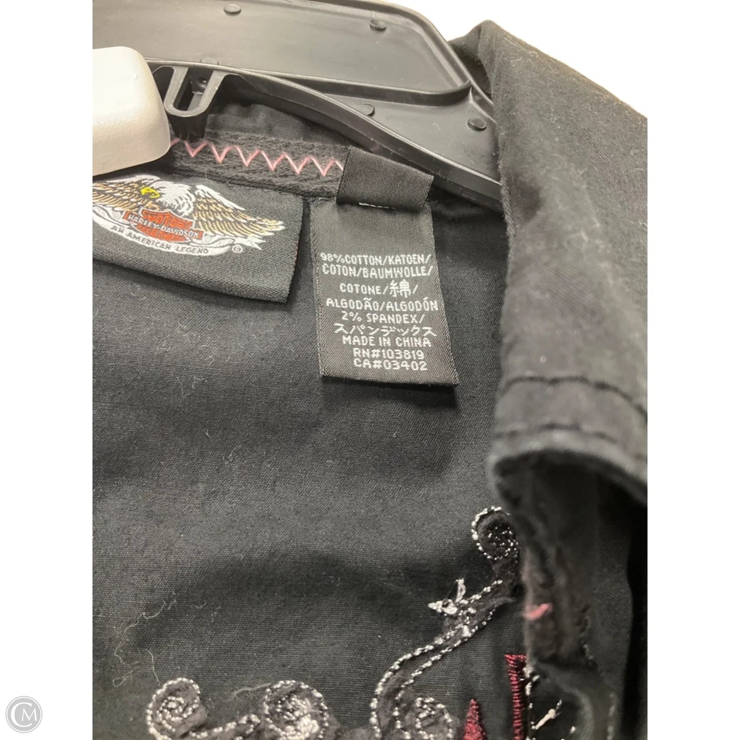 Vest Other By Harley Davidson In Black & Pink, Size: M