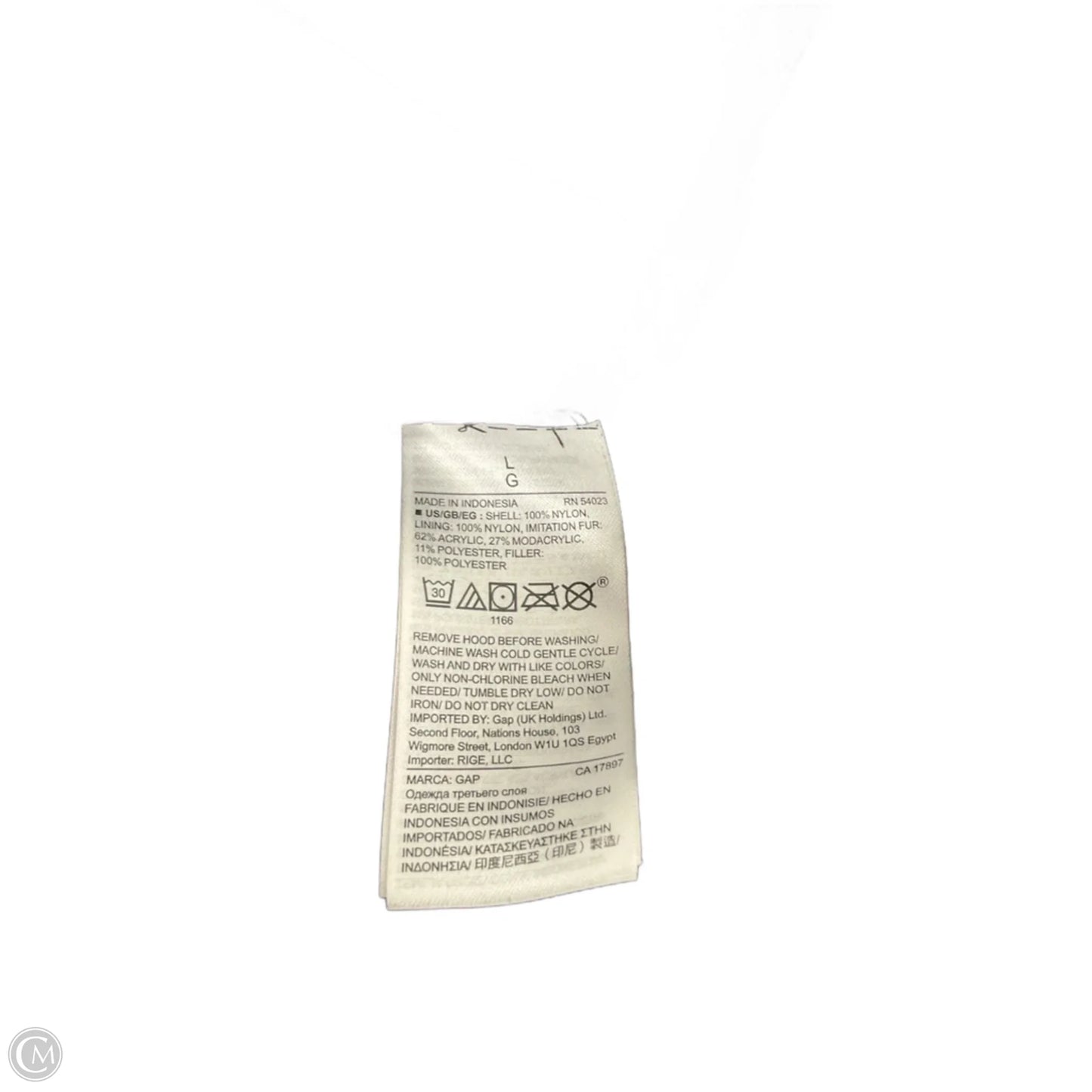 Vest Puffer & Quilted By Gap In Black, Size: L