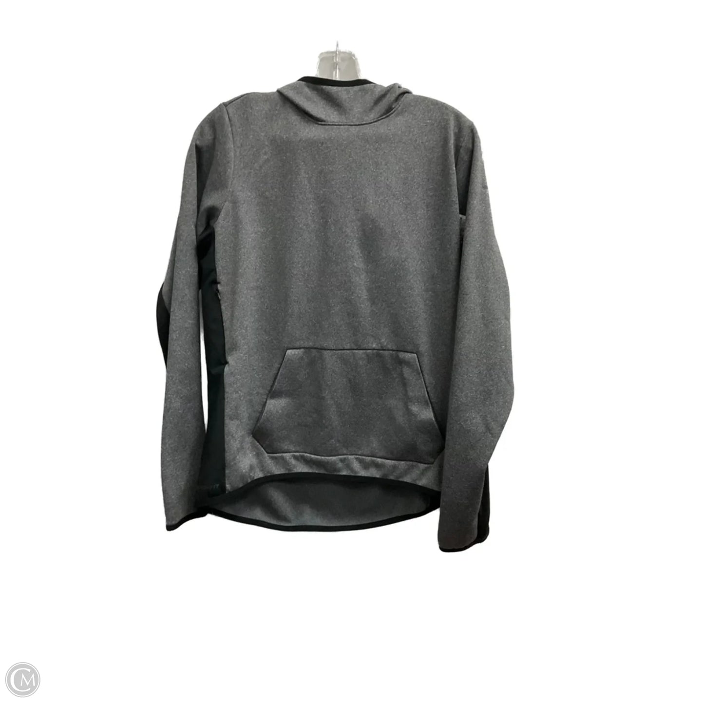 Athletic Top Long Sleeve Hoodie By Nike In Grey, Size: L