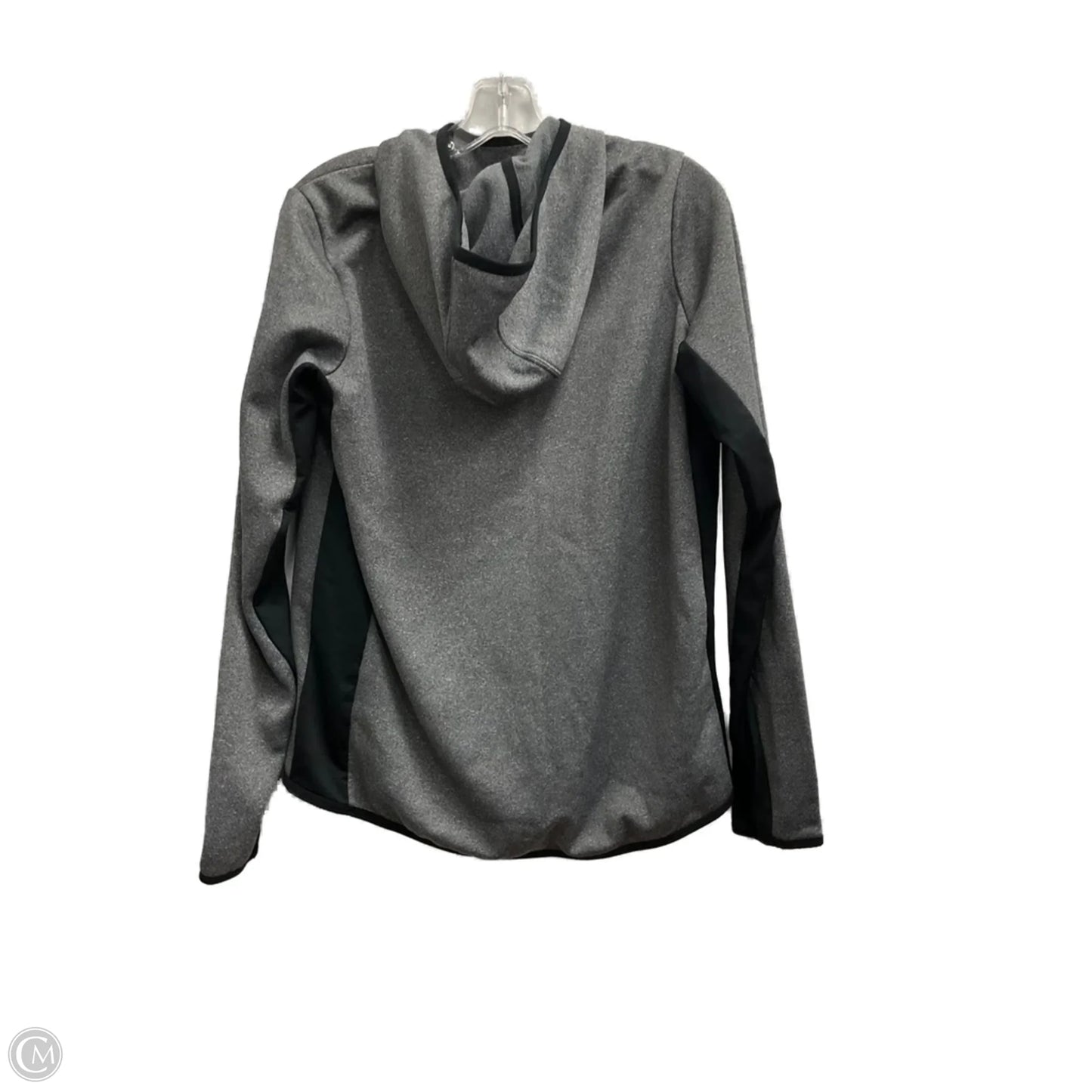 Athletic Top Long Sleeve Hoodie By Nike In Grey, Size: L