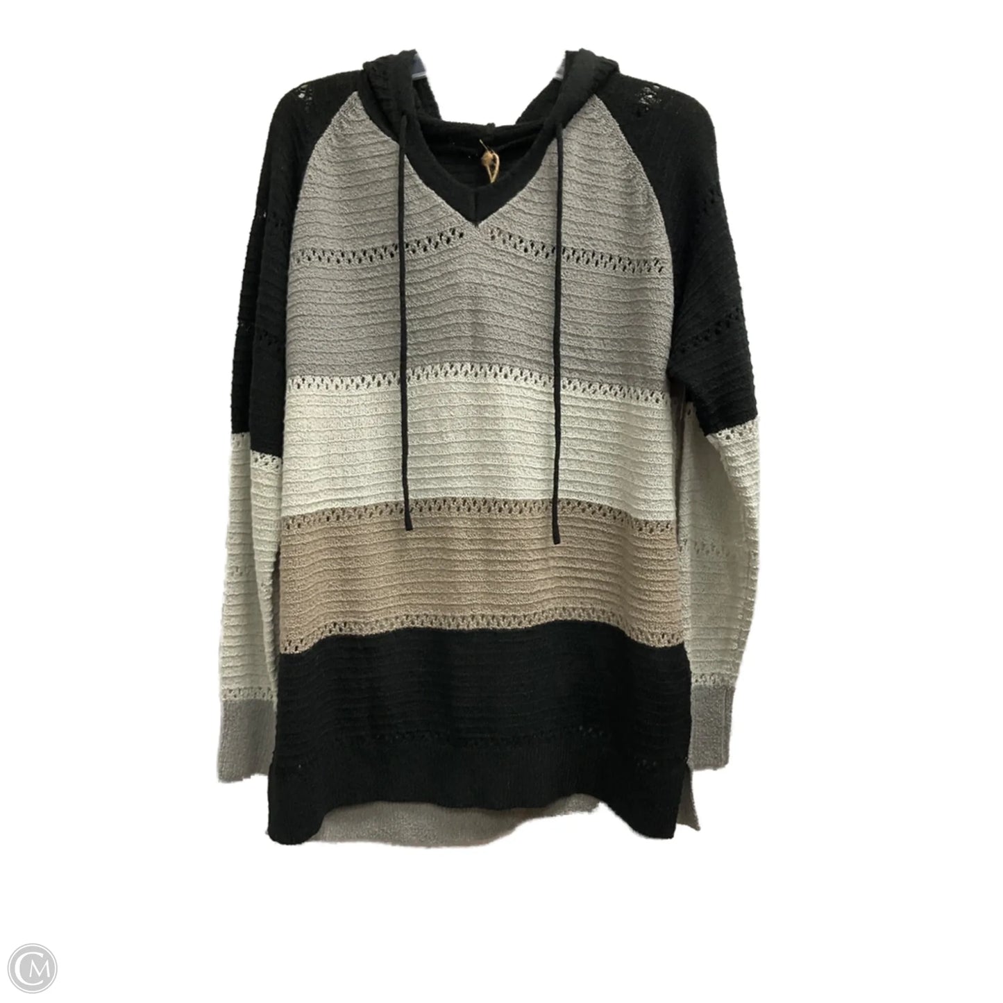 Sweater By Clothes Mentor In Black & Grey, Size: 2x