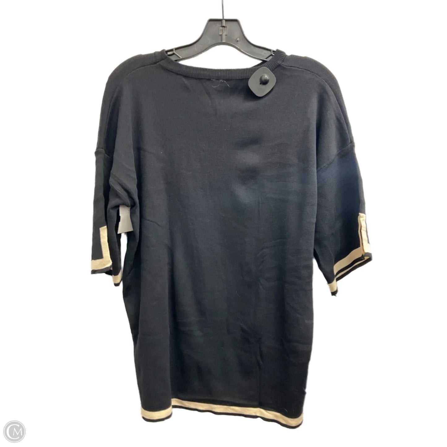 Top 2pc 3/4 Sleeve By Clothes Mentor In Black, Size: L