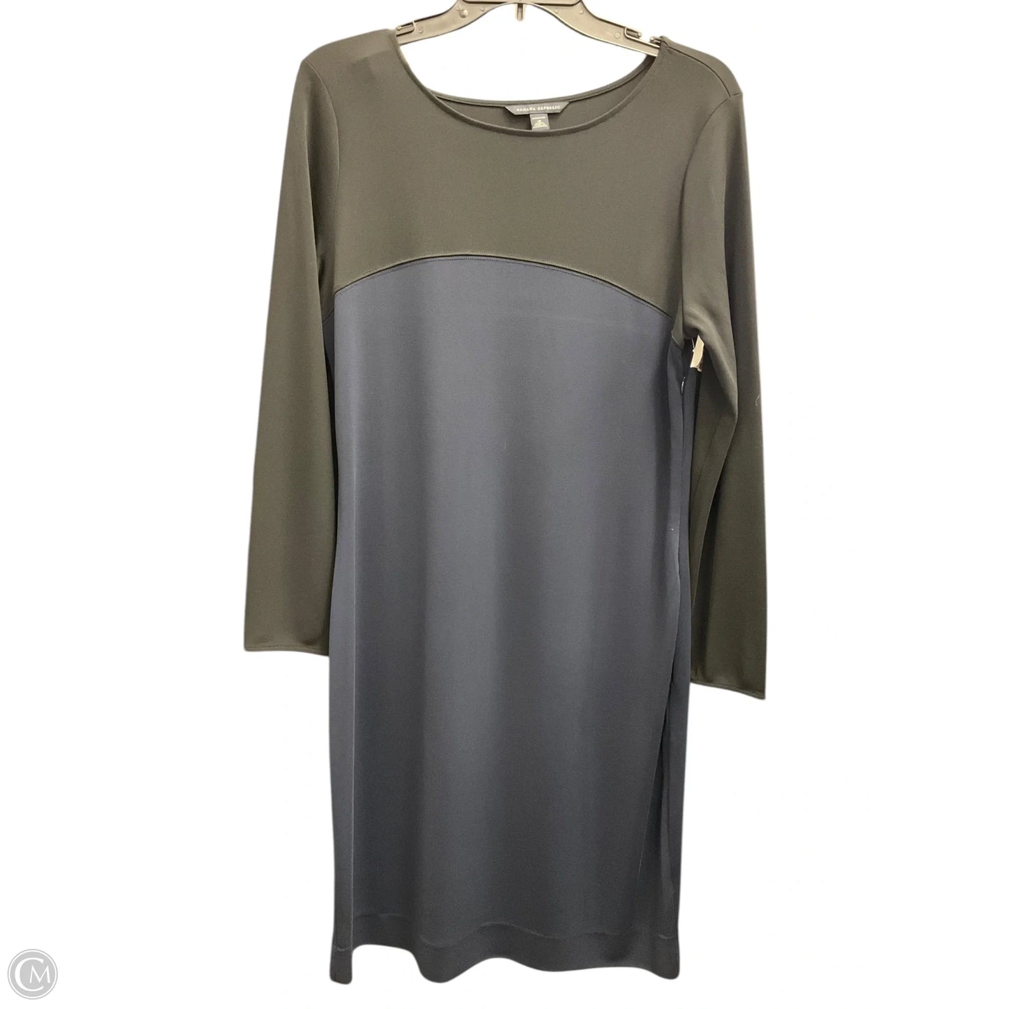 Dress Casual Midi By Banana Republic In Black & Blue, Size: 12