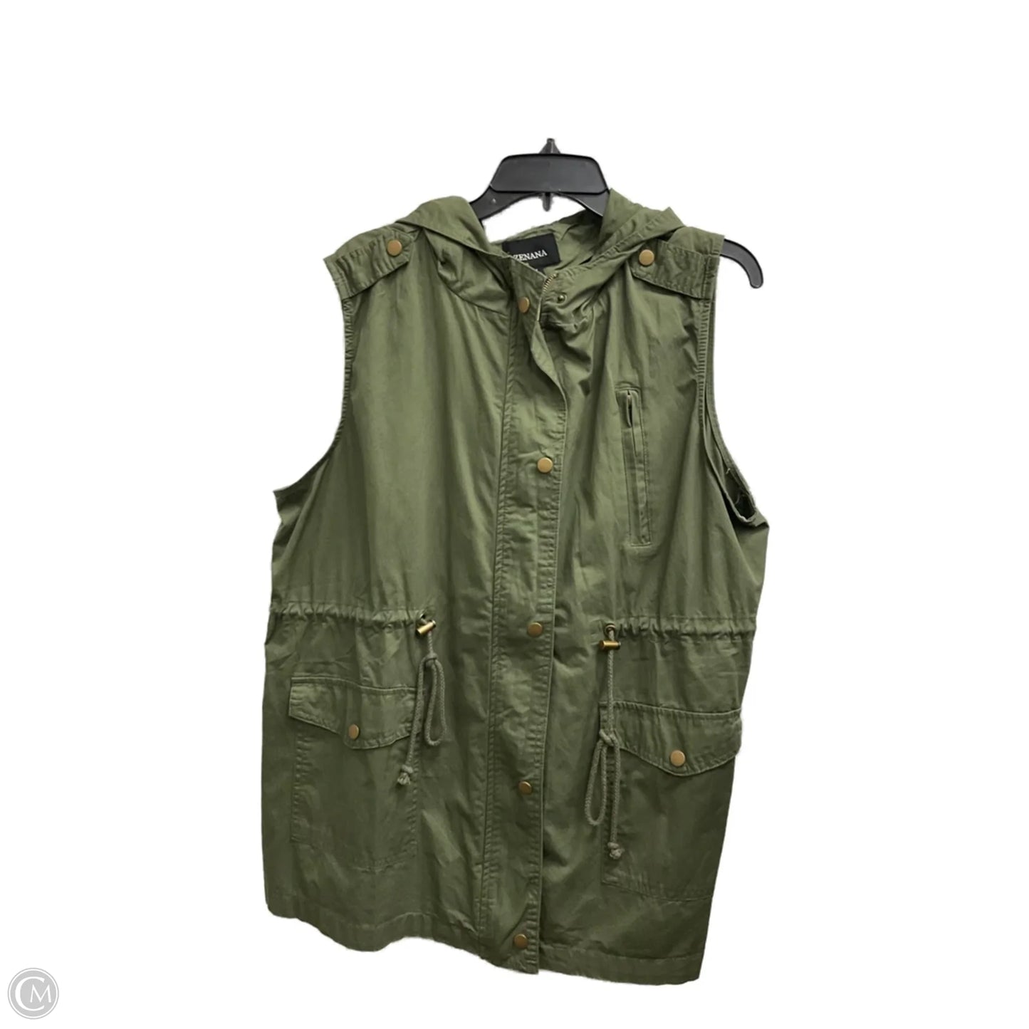 Jacket Shirt By Zenana Outfitters In Green, Size: 2x