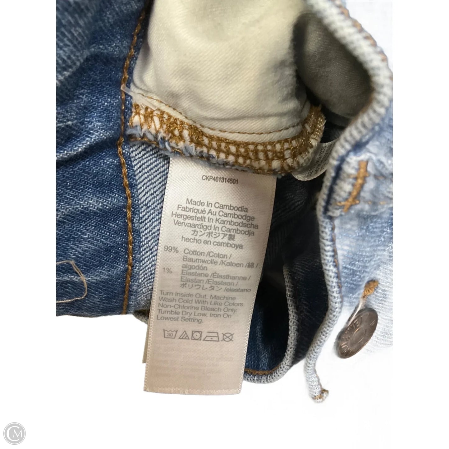 Jeans Flared By Madewell In Blue Denim, Size: 4