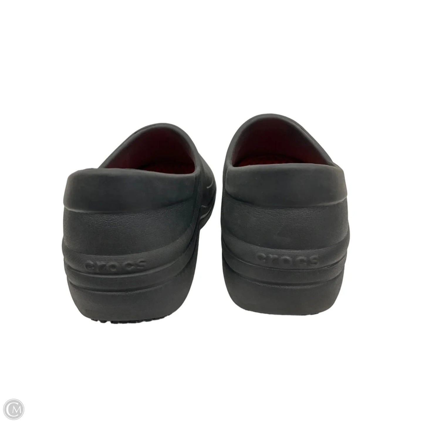 Shoes Flats By Crocs In Black, Size: 7