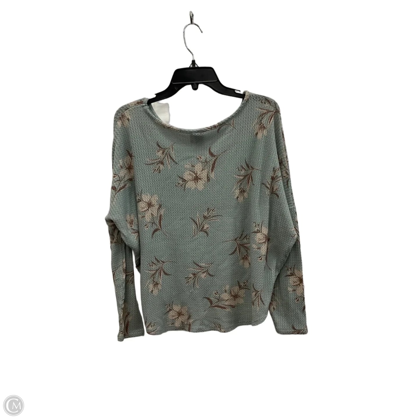 Top Long Sleeve By Paper Crane In Floral Print, Size: L
