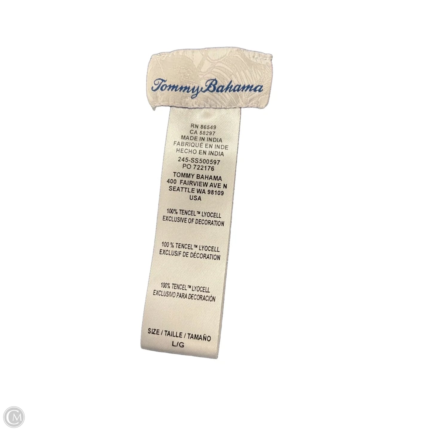 Dress Casual Short By Tommy Bahama In Blue, Size: L
