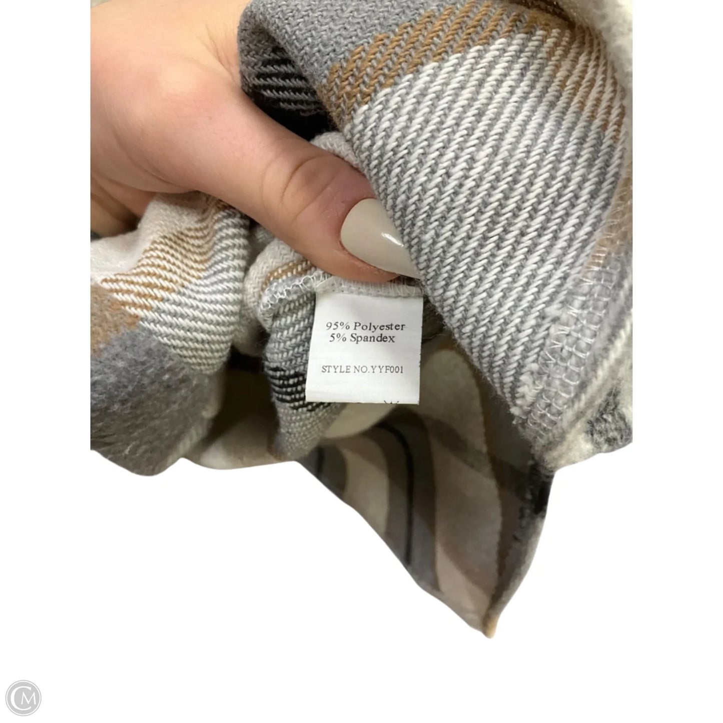 Jacket Shirt By Clothes Mentor In Plaid Pattern, Size: L