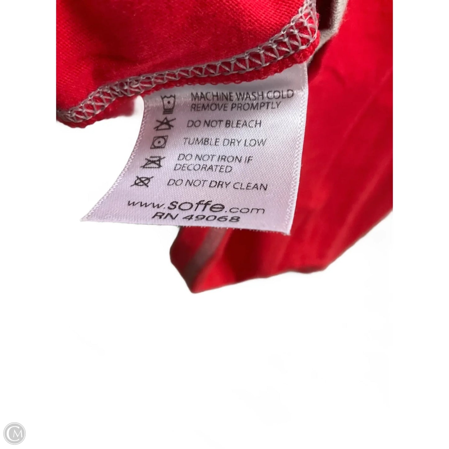 Top Long Sleeve By Soffe In Red, Size: M