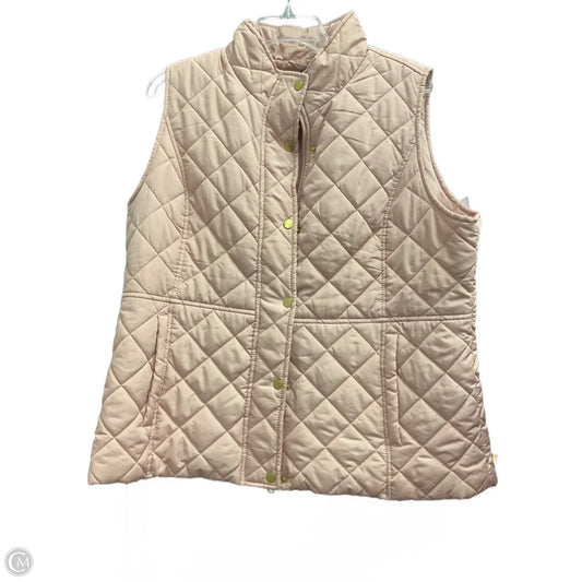 Vest Puffer & Quilted By Kim Rogers In Pink, Size: Xl