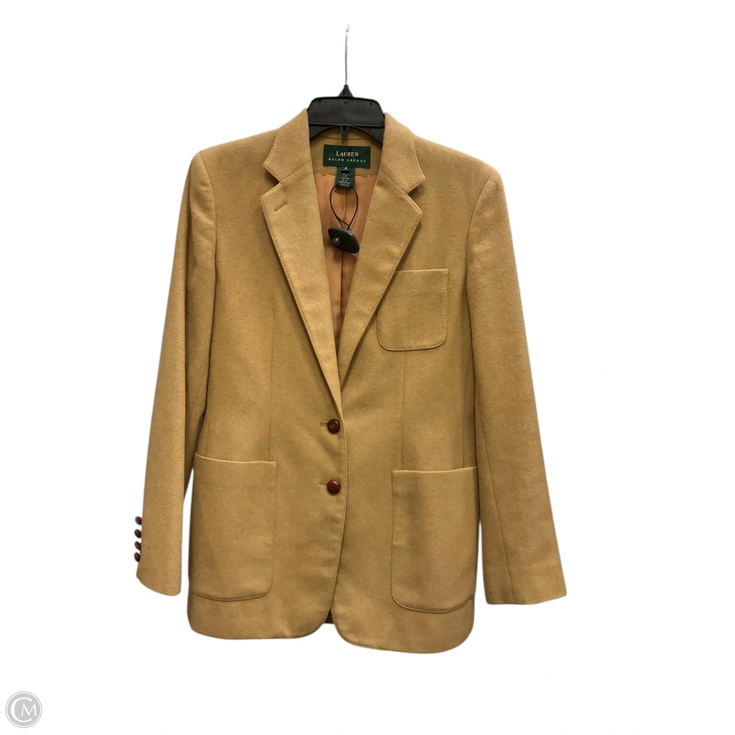 Blazer By Lauren By Ralph Lauren In Tan, Size: 4