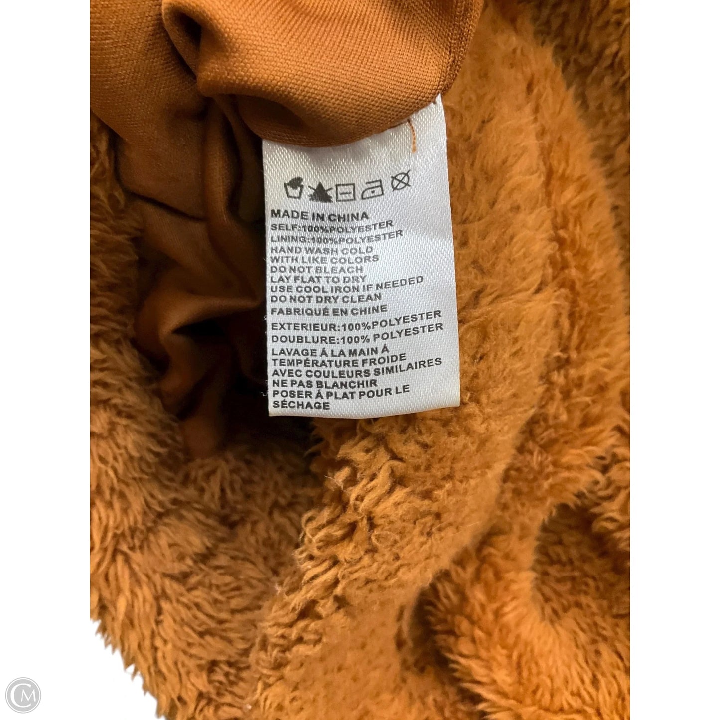 Jacket Faux Fur & Sherpa By Paper Crane In Orange, Size: Sp