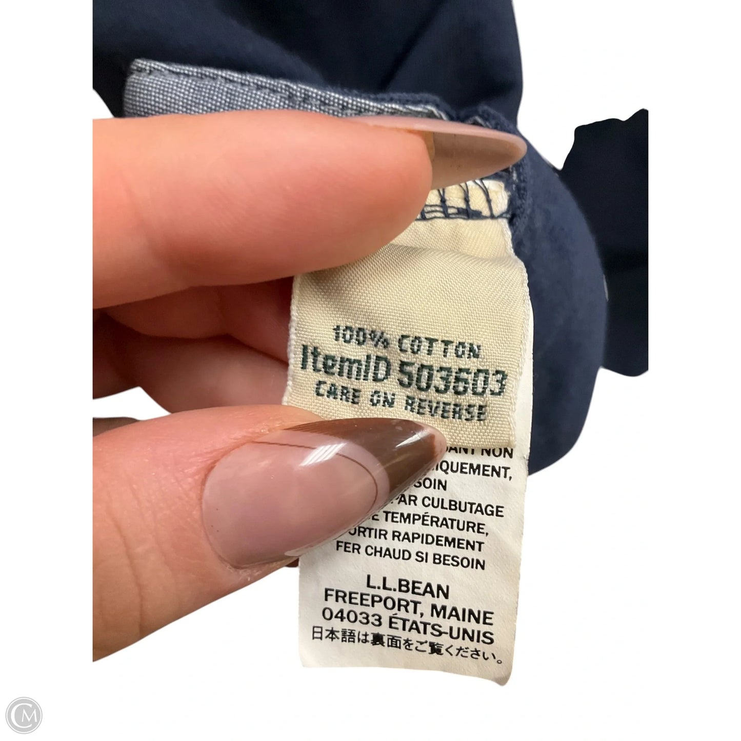 Top Long Sleeve By L.l. Bean In Navy, Size: Xl
