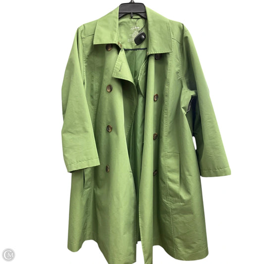 Coat Raincoat By L.l. Bean In Green, Size: 2x