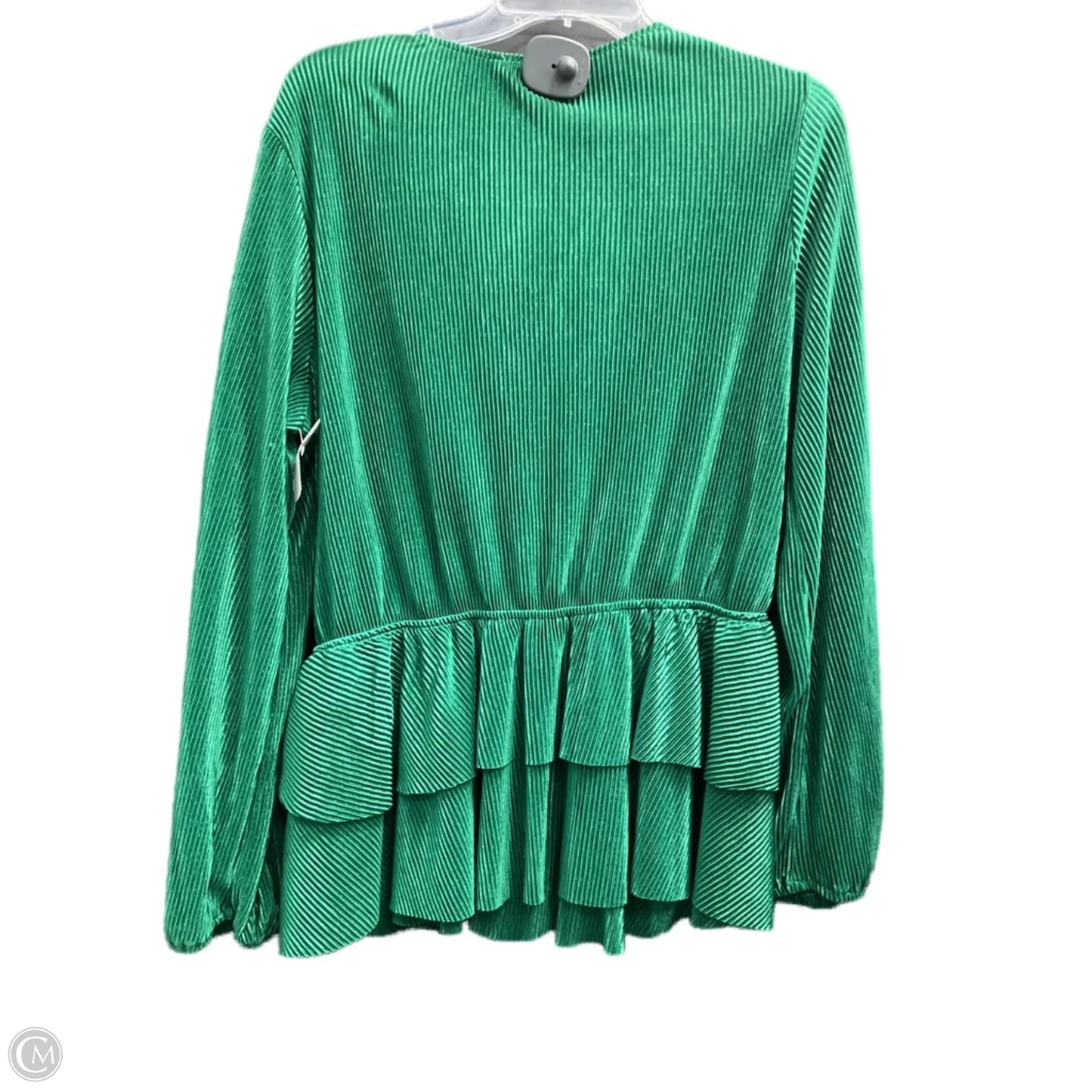 Top Long Sleeve By Clothes Mentor In Green, Size: L
