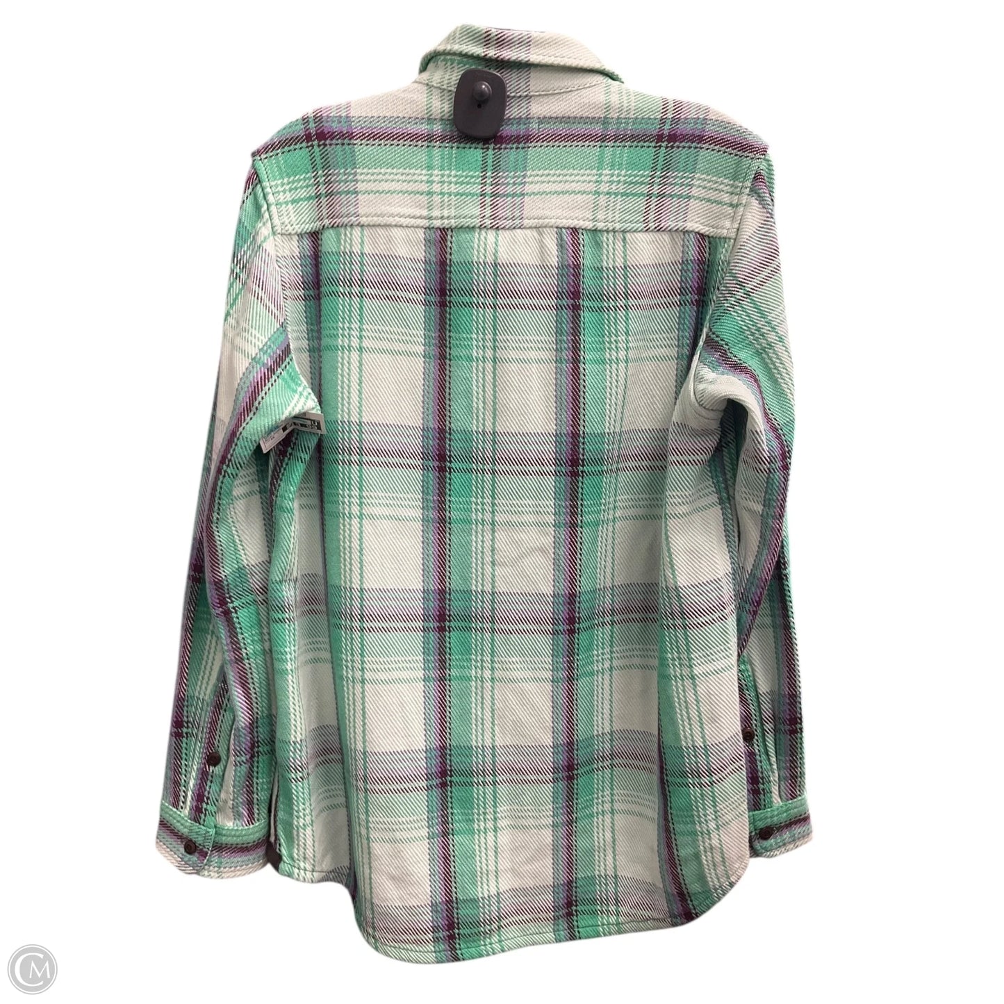 Blouse Long Sleeve By Clothes Mentor In Plaid Pattern, Size: Xs