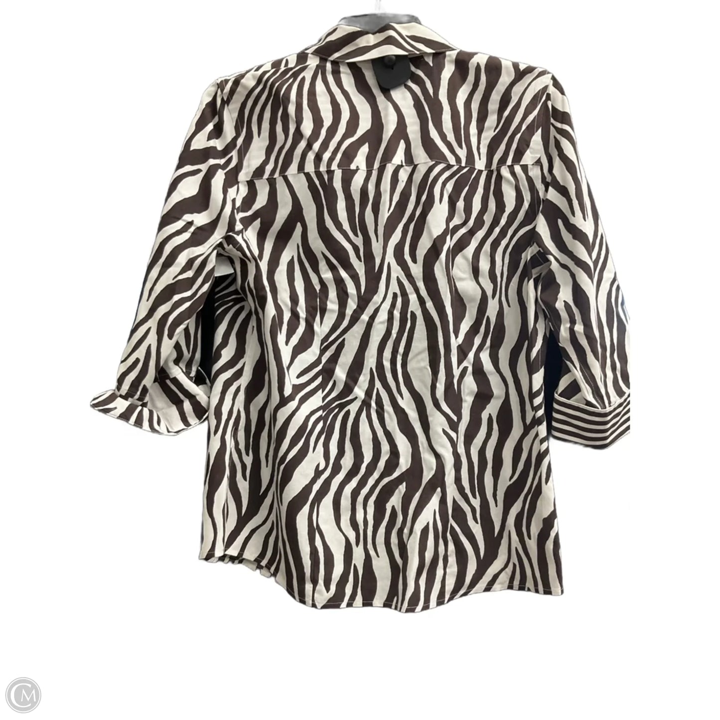 Blouse 3/4 Sleeve By Chicos In Animal Print, Size: Xs