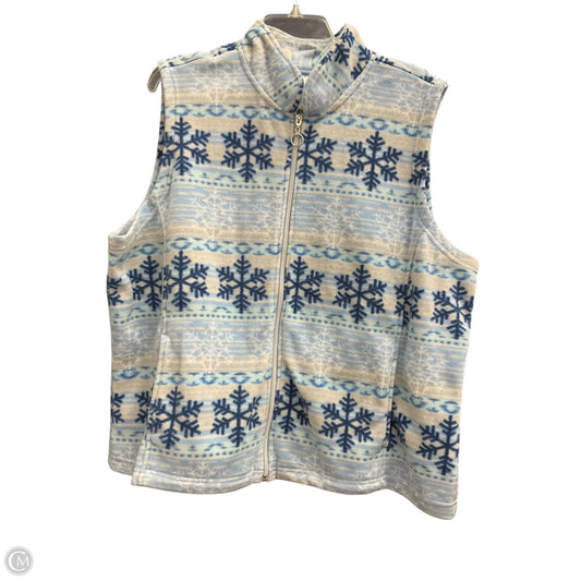Vest Fleece By Blair In Blue, Size: Xl