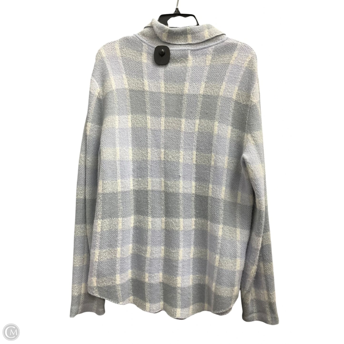 Blouse Long Sleeve By William Rast In Plaid Pattern, Size: L