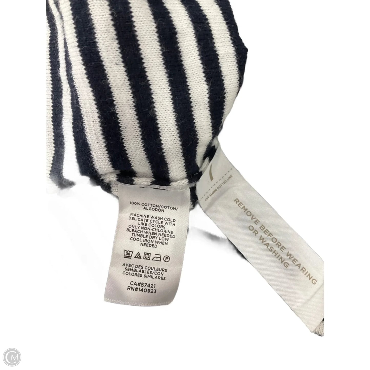 Top Long Sleeve By Loft In Striped Pattern, Size: L