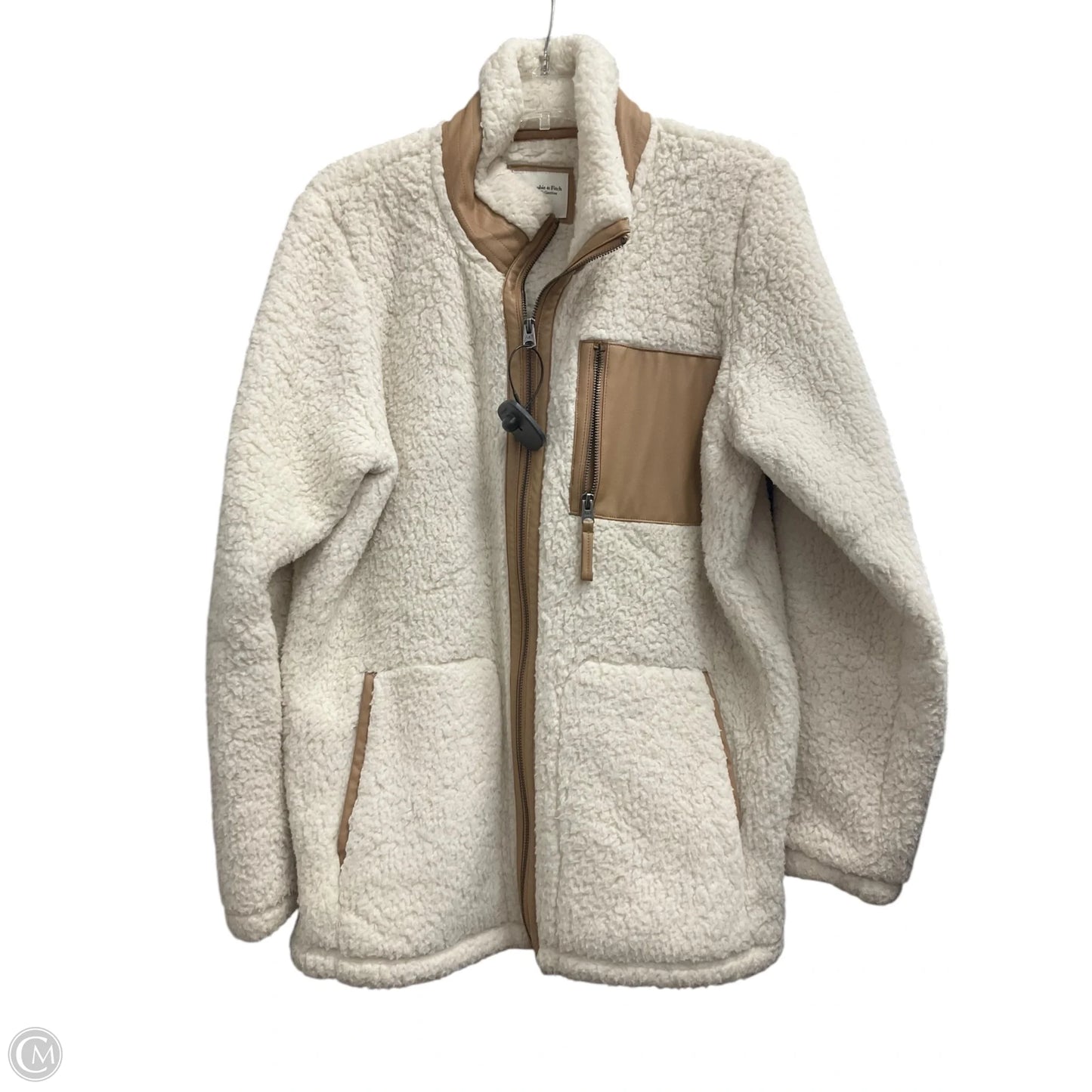 Jacket Faux Fur & Sherpa By Abercrombie And Fitch In White, Size: L