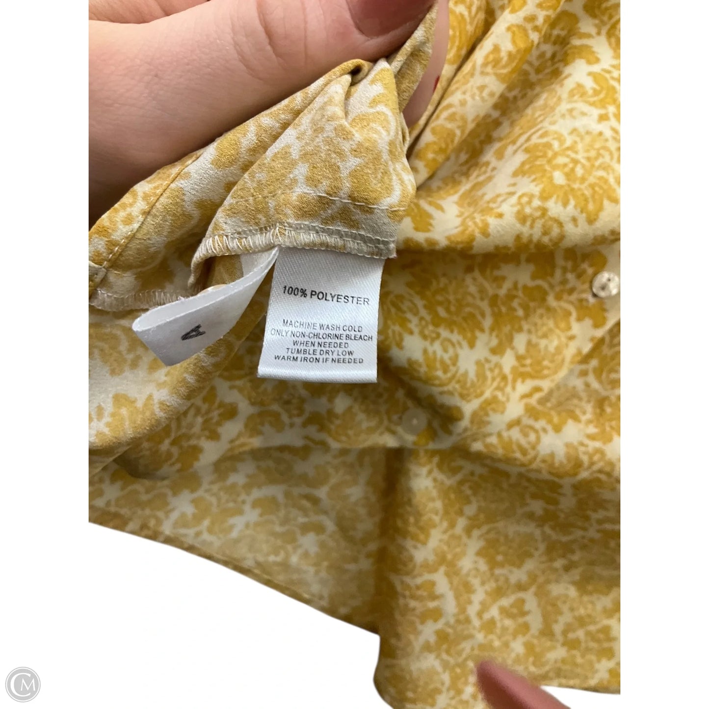 Blouse Long Sleeve By Loft In Yellow, Size: M