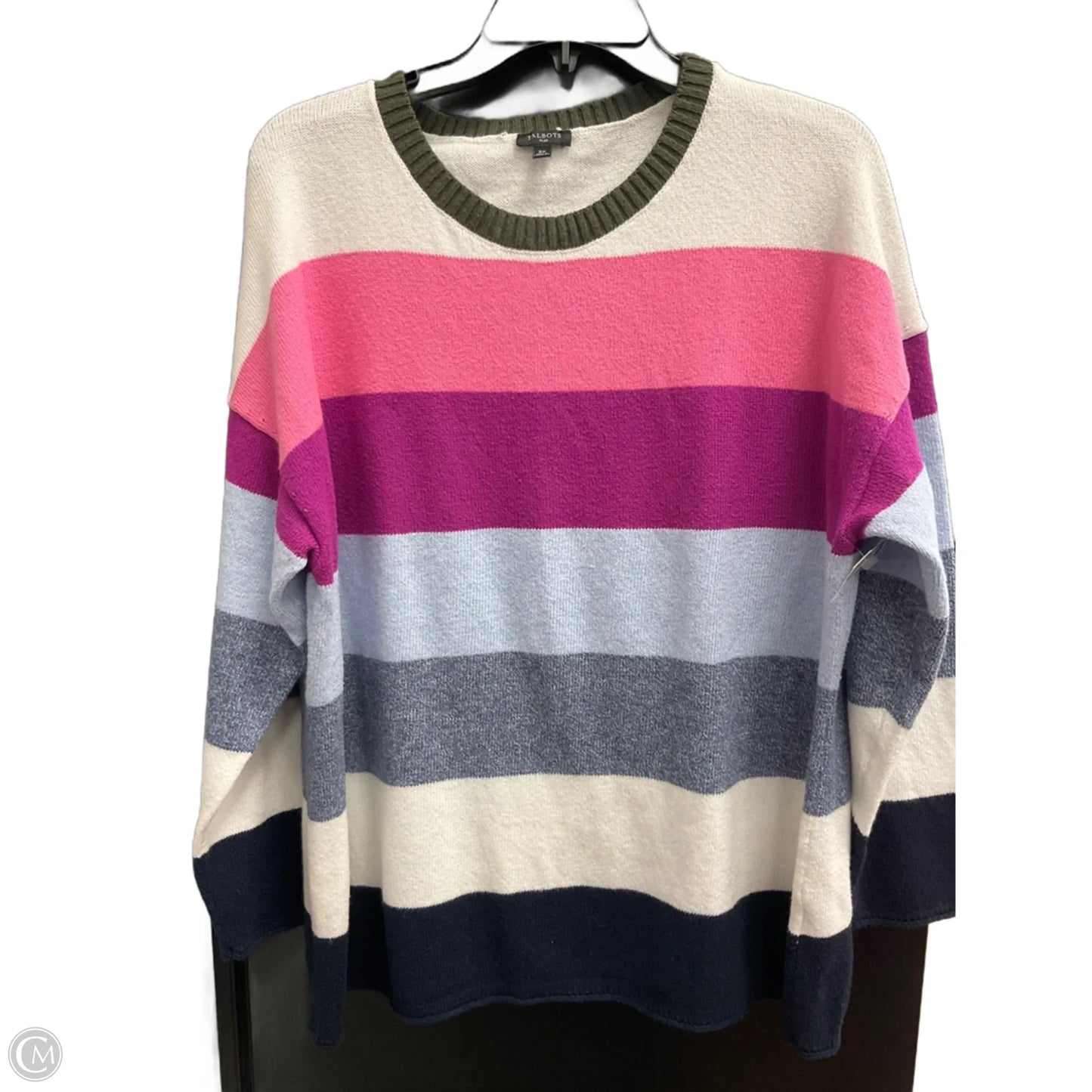 Sweater By Talbots In Striped Pattern, Size: 2x