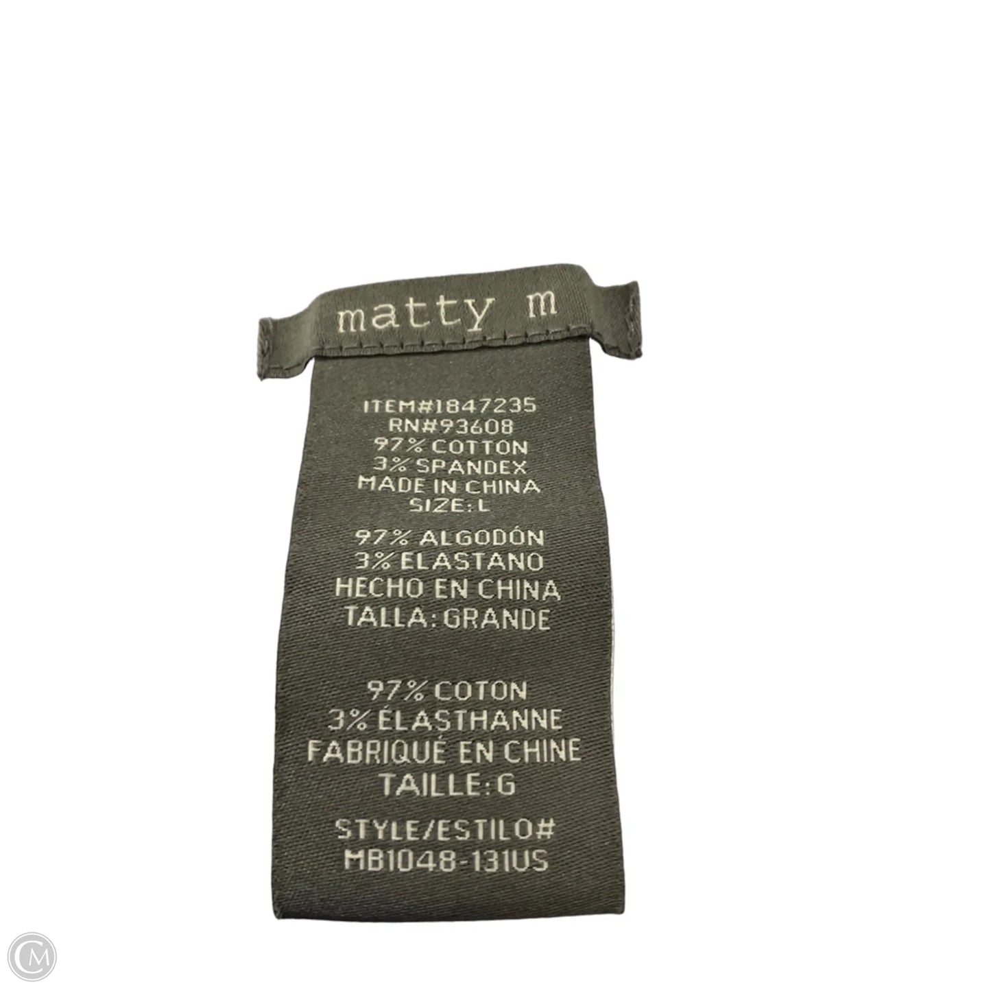 Shorts By Matty M In Blue, Size: 12