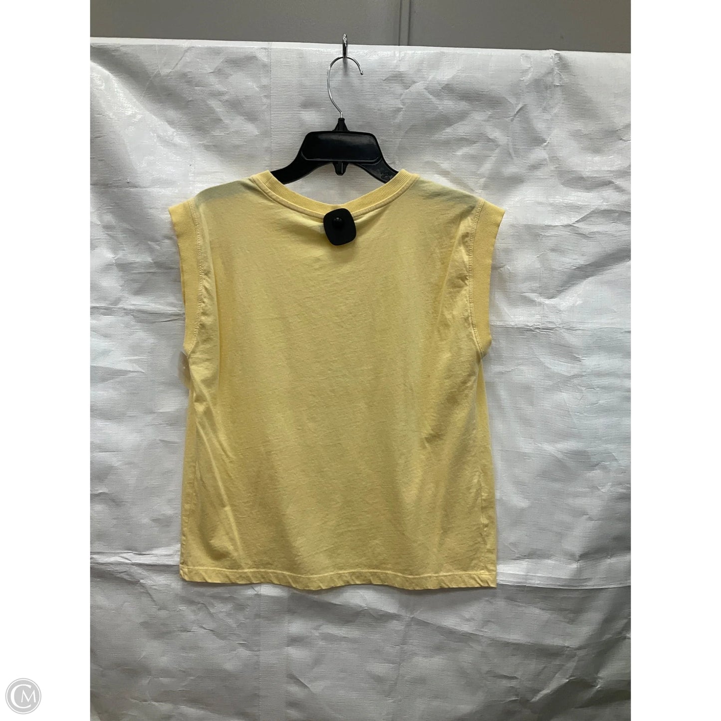Top Sleeveless By Loft In Yellow, Size: S