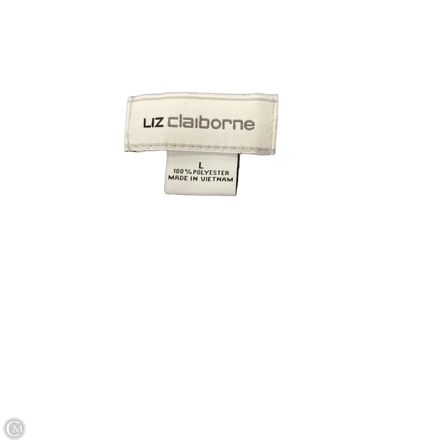 Top Sleeveless By Liz Claiborne In Blue & White, Size: L