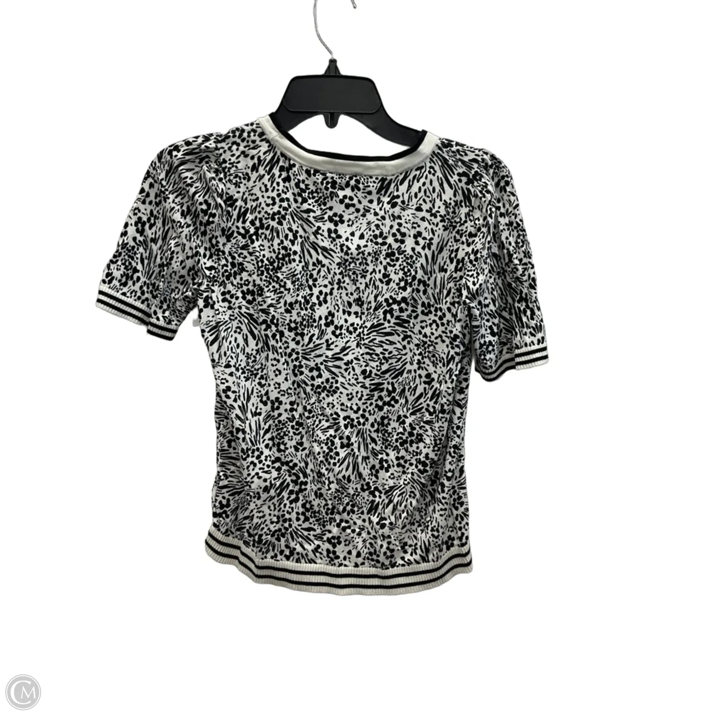 Top Short Sleeve By Talbots In Black & White, Size: S