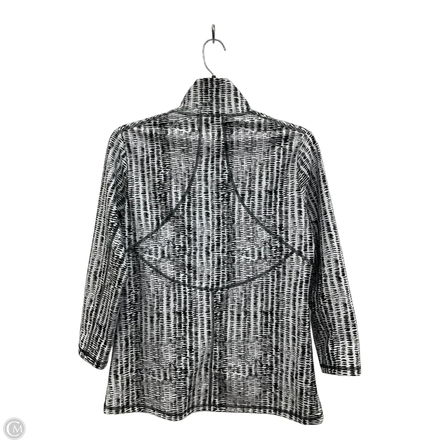 Athletic Jacket By Kinesis In Black & White, Size: S