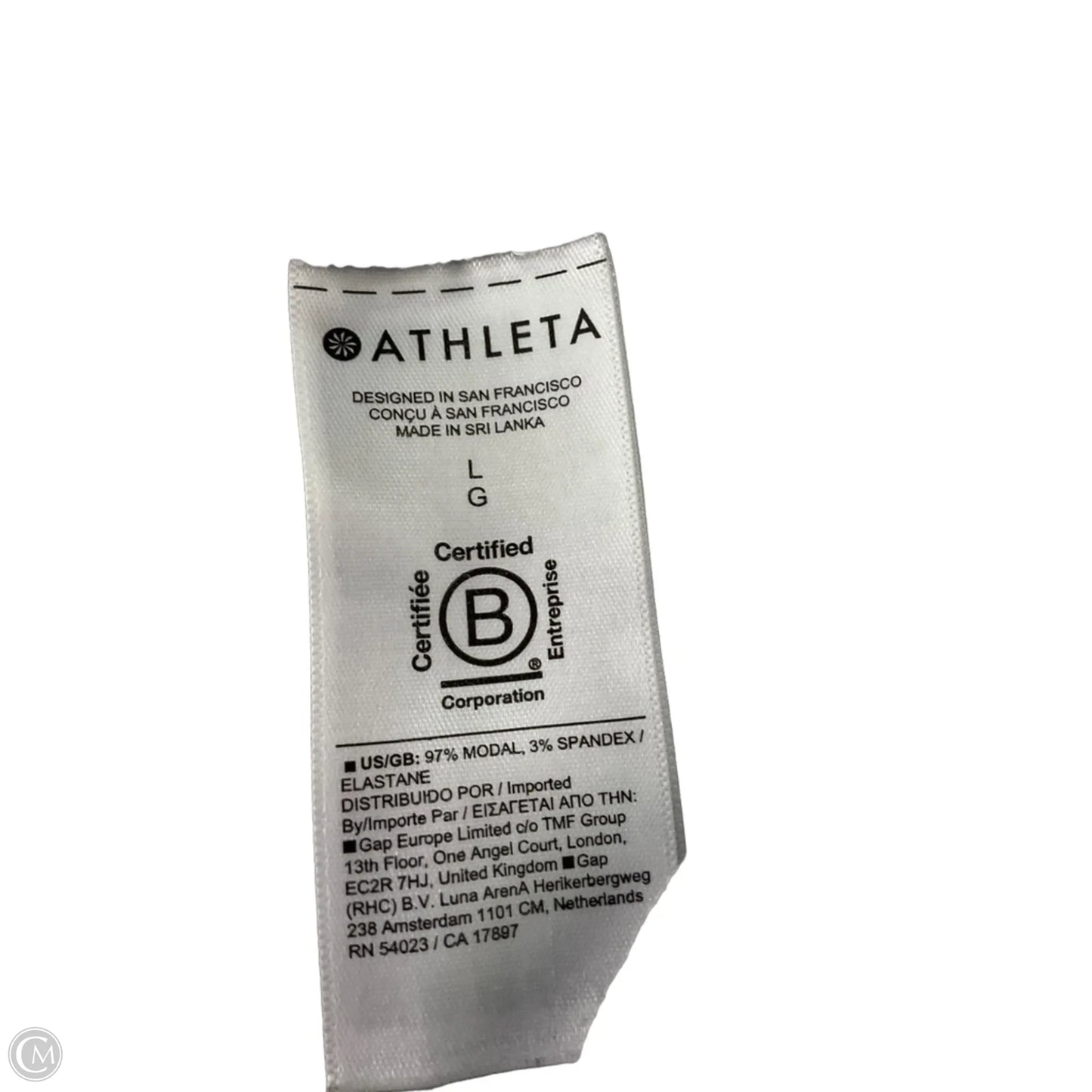 Athletic Top Long Sleeve Crewneck By Athleta In Ivory, Size: L