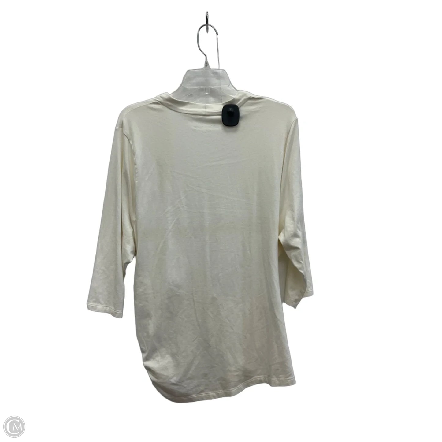 Top Short Sleeve By Soft Surroundings In White, Size: 2x