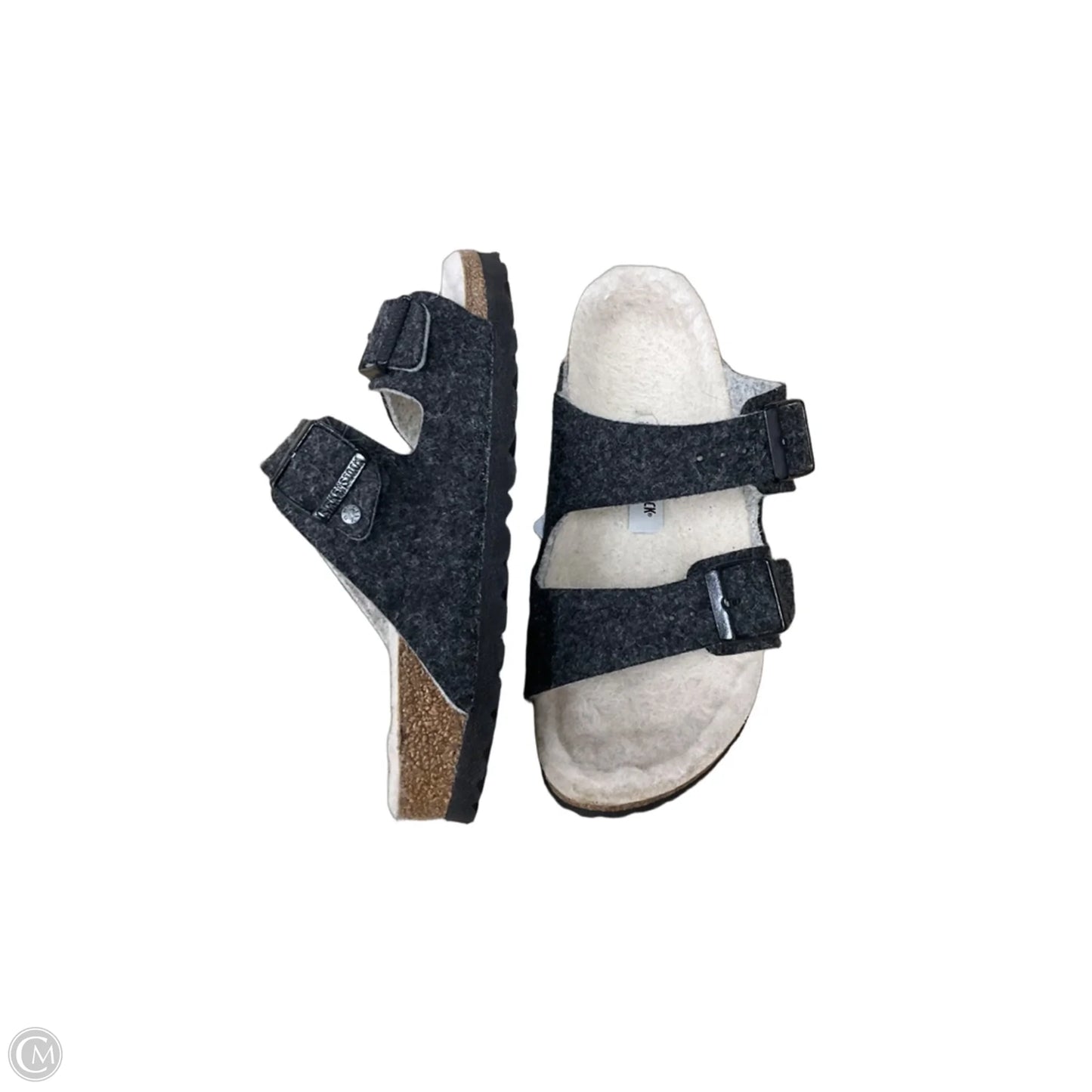 Sandals Flats By Birkenstock In Grey, Size: 7